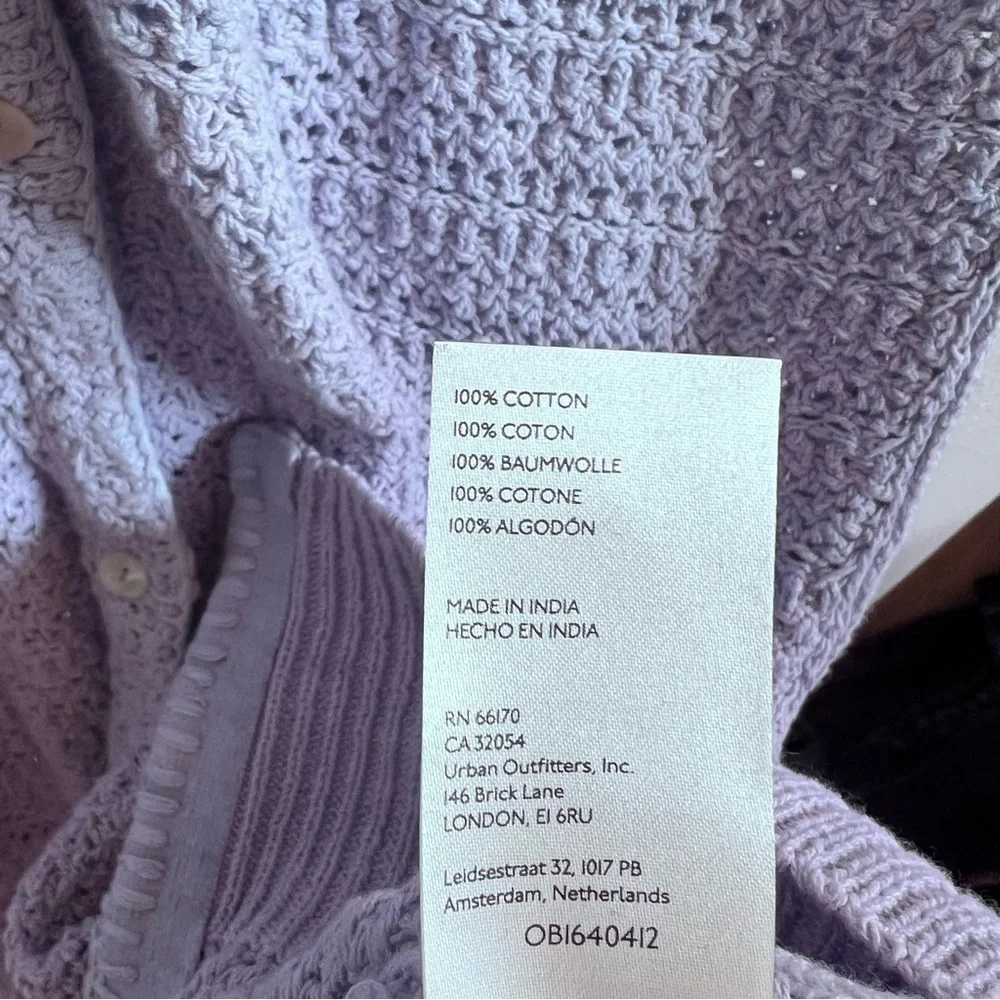 Free People Alicia blue ombre crochet sweater